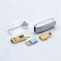 Connecteur USB 2.0 plaqué or Hi-Fi Fever, câble USB DIY Type A carré Type B pour l'audio
