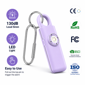 Alarme personnelle rechargeable pour femmes, alarme de panique d'urgence <span class=keywords><strong>SOS</strong></span>, sécurité, autodéfense, avec GPS, appel d'urgence et localisation par SMS - Product Image 1