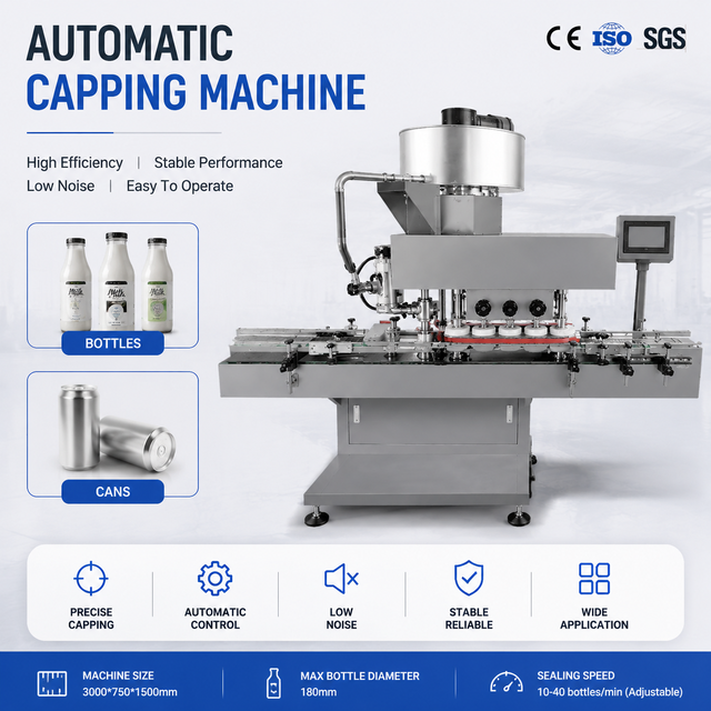 Full Automatic Small Diameter Capping Machine Precision Capping Anti Loose for Small Capacity Bottle
