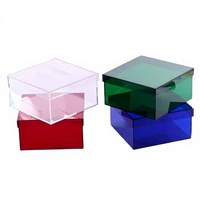 Boîte de rangement pour chaussures en acrylique coloré moderne, lavable, avec couvercle, pré-assemblée, cube de présentation personnalisé, autoportante, étui cadeau, épaisseur 3 mm, protection UV