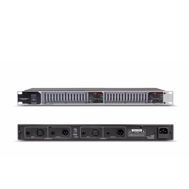 EQ215 Professional Dual 15-Segment Graphic Equalizer Stage Performance Audio Equipment for Enhanced Sound Quality