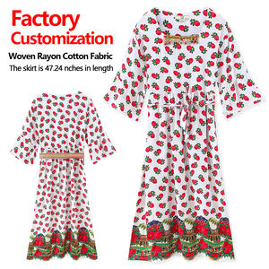 Venta al por mayor personalizable de las mujeres 2026 pre-<span class=keywords><strong>orden</strong></span> Maxi vestido con cintura alta estampado floral vestido de vacaciones de verano - Product Image 3