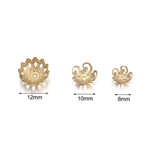 Capuchons de perles en acier inoxydable en forme de pieuvre 8mm 10mm 12mm, accessoires de fabrication de bijoux DIY pour colliers et bracelets - Product Image 3