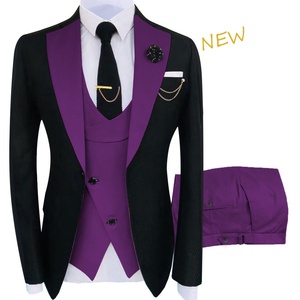 Costume <span class=keywords><strong>Homme</strong></span> Grande Taille Trois Pièces de Haute Qualité Coupe Slim <span class=keywords><strong>Veste</strong></span> <span class=keywords><strong>Pantalon</strong></span> Devant Plat avec Braguette Zippée <span class=keywords><strong>pour</strong></span> <span class=keywords><strong>Mariage</strong></span> Affaires - Product Image 6