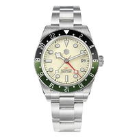 San martin bateau libre vente en gros 10atm NH34 montre de plongée mécanique automatique en acier inoxydable bidirectionnelle en aluminium à vendre
