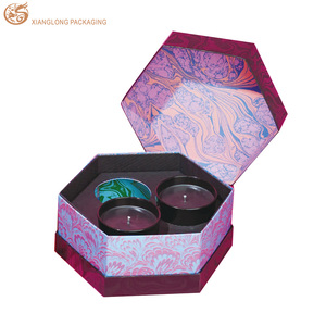 Luxury Recyclable HEXAGON Box Rigid Paperboard Packaging Gift Box for Perfume Cosmetic Lipstick Candle Packing