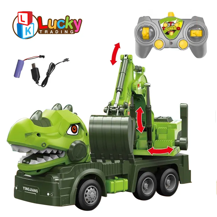 Cheap Price Dinosaur Digging Truck Toys RC Excavator Monster Vehicle Toy For Kids