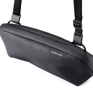 Small Tech Pouch, Black, Electronics Organizer for Travel or Everyday Carry, Origami-Style Storage, Cable Pass-Through - Product Image 4