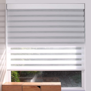 Nouvelles stores zébrés électriques à double couche, occultants intégrés, <span class=keywords><strong>anti</strong></span>-<span class=keywords><strong>UV</strong></span>, filtrants, avec télécommande, en tissu uni de haute qualité <span class=keywords><strong>pour</strong></span> fenêtres - Product Image 4