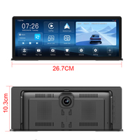 11.3” Dashcam Mobil DVR Nirkabel Carplay Android Auto Android 14 8 Core 6G+64GB WiFi GPS Navigasi Perekam Video Lensa Ganda