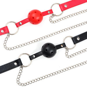 SM Juguete de mordida divertido con bola de sujeción para la boca, cadena de hierro para mujeres, accesorio de castigo para entrenamiento de parejas, 100% impermeable, alta calidad - Product Image 3