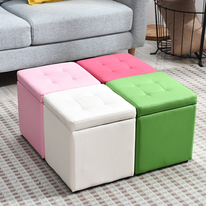 Modern Stylish <strong>Low</strong> Storage Stool for Changing Shoes Creative Fabric <strong>Footstool</strong> for Living Room Small Home Stool - Product Image 4