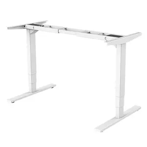 Ergonômico Dual Motor Altura subindo Mesa aço Mesa elevador Perna para sentar-se para ficar mesa stand up standing computador Mesa