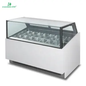 Tủ Trưng Bày Kem Cửa Hàng Bánh Trưng Bày Gelato Tủ Đông Trưng Bày Với Kính Thẳng