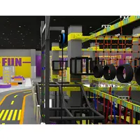 Tag jogo interativo integrado comercial play center ninja, equipamento para área interna e macia, conjunto de academia para crianças e adultos