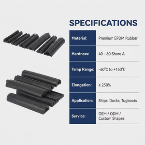Gummi-Extrusionsprofil für Schiffsschutz, Dock, EPDM-Stoßfängerstreifen, Boot, B-förmige Gummifender - Product Image 4