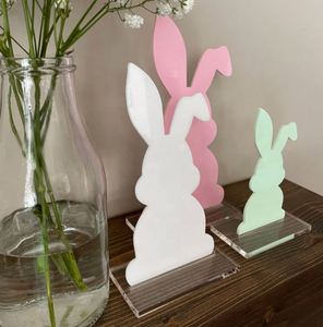 Customized Spring Easter Party Centerpiece Table Sign Acrylic Bunny Tabletop Decorations - Product Image 2
