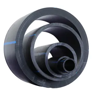 Black Plastic Irrigation Hdpe Pipes Sizes For 20mm 25mm 32mm 40mm 50mm 63mm 75mm 90mm 110mm 125mm 140mm 160mm