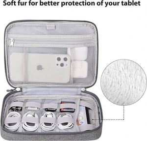 Organisateur de câbles de voyage BSCI, pochette pour accessoires électroniques, étui technique, sac de rangement à double couche - Product Image 3