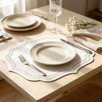 Prostar Dia38cm Set de table de luxe en similicuir, accessoires de table artisanaux, OEM personnalisé, réutilisable, léger, écologique, hôtel