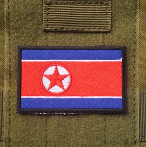 Badge drapeau asiatique en gros Corée du Sud Chine Arabie Saoudite Israël Patch brodé personnalisé avec bande auto-agrippante pour vêtements et chapeaux - Product Image 4