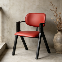 Chaise de salle à manger MULIGNA en bois massif de style mid-century, chaise de bureau design nordique avec dossier, chaise minimaliste en bois de frêne pour bureau, maison, bar, entrepôt