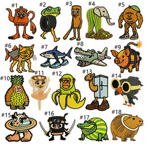 Parches de Animales Grotescos Bordados de Estilo Mixto para Planchar - Product Image 2