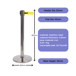 Poste de cola de primera calidad con base de hierro fundido y logotipo personalizable - Product Image 5