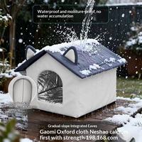 Maison pour animaux de compagnie luxueuse et moderne, chaude en hiver, étanche, avec tissu Oxford pour toutes les saisons
