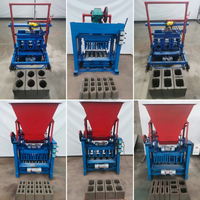 Machine de fabrication de blocs creux manuelle et automatique de 6 pouces, pour béton, ciment, pavés colorés et briques pleines, avec fonction de moulage et de pressage