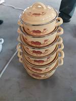 14-24cm 6 Pcs Émail Casserole Batterie De Cuisine 676HDB