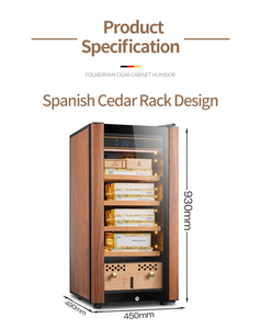 Humidor Compacto para Cigarros Folaierman, Caja de Almacenamiento de Escritorio para Colección Personal, Disponible al por Mayor, con Cerradura de Huella Dactilar - Product Image 3