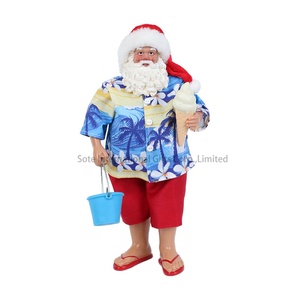 2026 SOTE Nuova Statuetta di <span class=keywords><strong>Babbo</strong></span> <span class=keywords><strong>Natale</strong></span> in Resina 28CM Stile Hawaiano Set Decorativo per le Festività Regali Festivi - Product Image 1