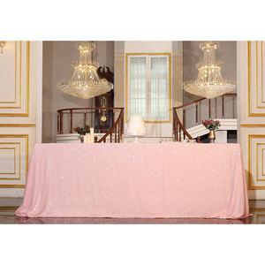 100% Polyester Round Table Cloth Reusable Modern Spandex Woven <b>Embroidered</b> Sequin Pattern Glitz Glamour for Home Party Banquet - Product Image 4