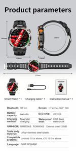 HT30 Smart Watch Blood Pressure Sleep Monitor BT Call 600mah Battery with Flashlight Alarm <b>Clock</b> Reminder Custom Smartwatch - Product Image 6