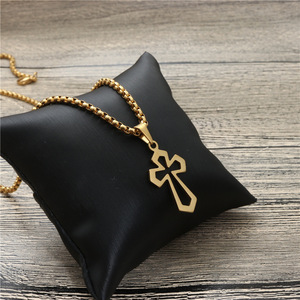 <b>Cross</b> Pendant Necklace Stainless Steel Unisex Fashion Jewelry Gift - Product Image 3