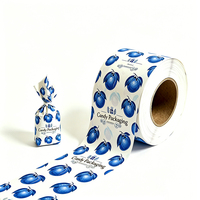 Fabricante Chino, MOQ Pequeño de 50 kg, Papel Encerado Impreso Personalizado para Envolver Dulces y Golosinas, Rollo de Film Retorcido
