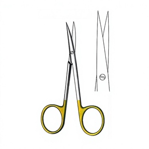 Ciseaux chirurgicaux Iris-Kilner 11,5 cm (4-1/2 pouces) droits en carbure de tungstène doré, en acier inoxydable de précision - Product Image 1