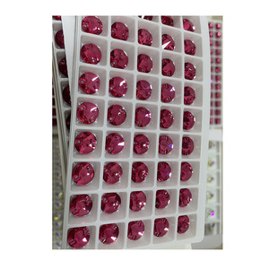 Strass en verre cosmique fantaisie de <span class=keywords><strong>haute</strong></span> qualité, couleurs variées, à coudre, à dos plat, pour vêtements de danse - Product Image 4