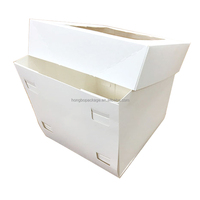 Boîtes à gâteaux PET de 10 pouces de haut avec logo personnalisé Emballage alimentaire pliable en carton recouvert de papier d'aluminium pour les célébrations de mariage et d'anniversaire