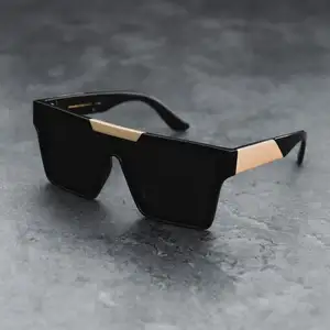 LMA 3403 Fashion Vintage UV400 Femmes luxe designer nuances personnalisées Hommes Or Métal monture noire Lunettes de soleil de haute qualité 2024