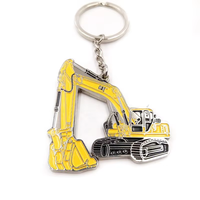 Llavero de Excavadora de Metal Personalizado de Alta Calidad, Modelo de Excavadora Simulada de Moda con Esmalte Suave, Modelo de Excavadora Carter