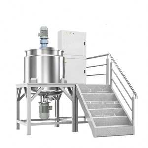 Cuve agitée en acier inoxydable avec enveloppe chauffante pour savon liquide, mélangeur à vitesse variable avec nettoyage CIP, chauffage à la vapeur/refroidissement à l'eau. - Product Image 1