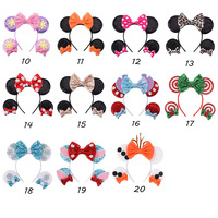 Accessoires cheveux pince à cheveux bandeau ensemble gros nœud élastique pour enfants mignon dessin animé Bling paillettes souris oreilles