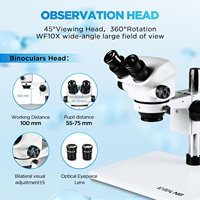Stock Binocular Stereo Microscope with LED Light, 3.5X-50X Magnification with 0.5X Additional Objectives (ES1058)
