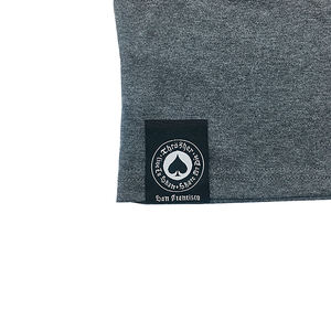 Benutzer definierte Marke mit hoher Dichte Center Fold Hem Tags Maschinen gewebte Etiketten für Kleidungs stücke - Product Image 2