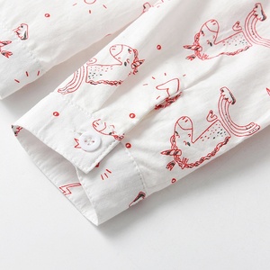 Ensemble deux pièces pour bébés garçons : chemise imprimée à manches longues et <span class=keywords><strong>pantalon</strong></span> à bretelles – Tenue habillée délicate pour le printemps et l'automne - Product Image 3