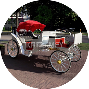 Commercial Customized Style Gold Leaf <b>Paint</b> Luxury Elegant Sightseeing Carriages Classic Victoria Horse Carriage for Business - Product Image 5