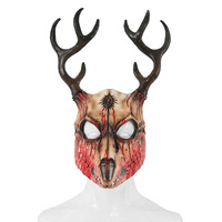 Nouveau produit Masque en latex en forme de crâne de cerf et d'os de mouton pour enfants SKN09 Accessoires de personnage détachables Halloween COS Huaqi Fabriqué en Chine