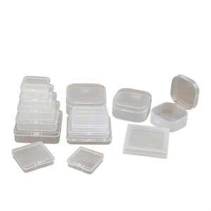 Transparent Plastic <b>Storage</b> <b>Box</b> Set Rectangle With Lid For Hardware Fishing Gear Cards Office Organizer 5 10cm Square - Product Image 5